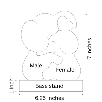 Wooden Elephant Family Puzzle