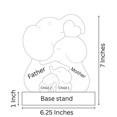 Wooden Elephant Family Puzzle