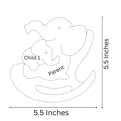 Wooden Elephant Family Puzzle