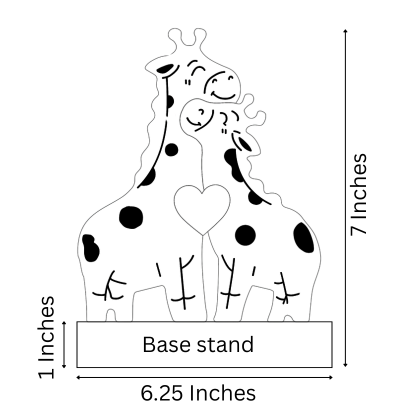 Wooden Giraffe Family Puzzle