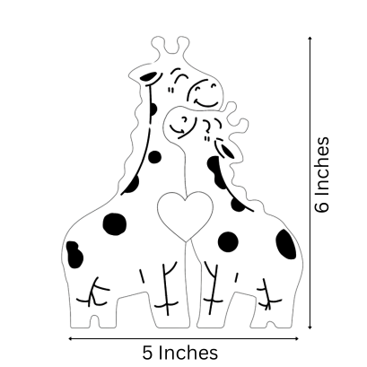 Wooden Giraffe Family Puzzle
