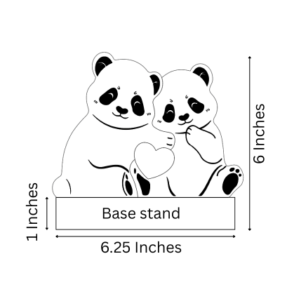 Wooden Panda Family puzzle