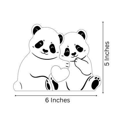 Wooden Panda Family puzzle