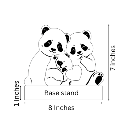 Wooden Panda Family puzzle