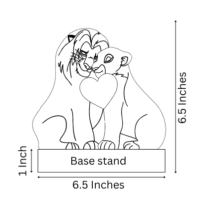 Wooden Lion Family Puzzle