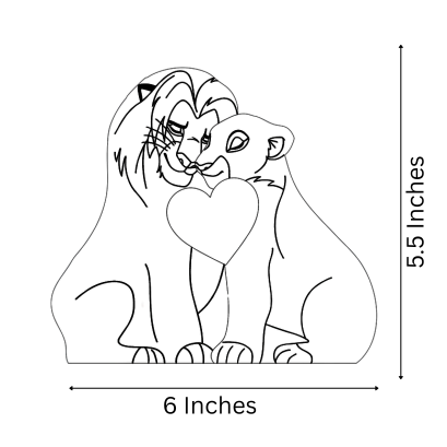 Wooden Lion Family Puzzle