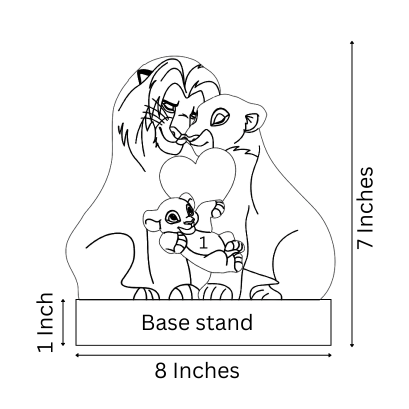 Wooden Lion Family Puzzle