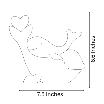 Wooden Whale Family Puzzle