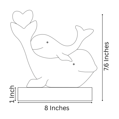Wooden Whale Family Puzzle