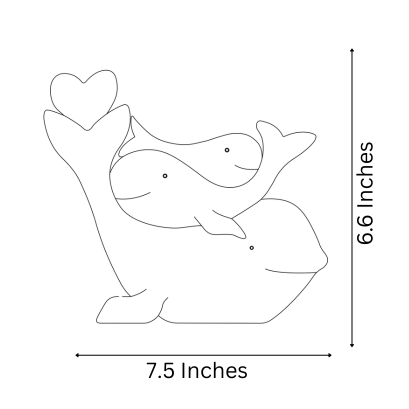 Wooden Whale Family Puzzle