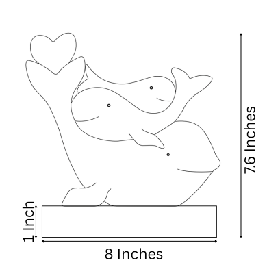 Wooden Whale Family Puzzle