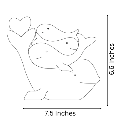 Wooden Whale Family Puzzle