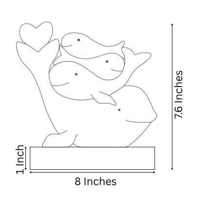 Wooden Whale Family Puzzle