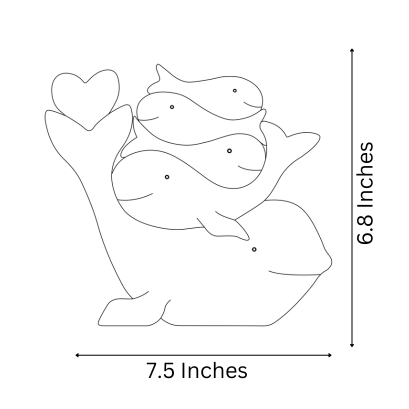 Wooden Whale Family Puzzle