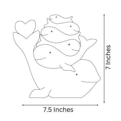 Wooden Whale Family Puzzle