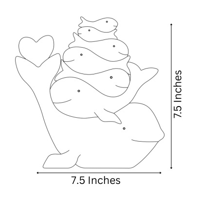 Wooden Whale Family Puzzle