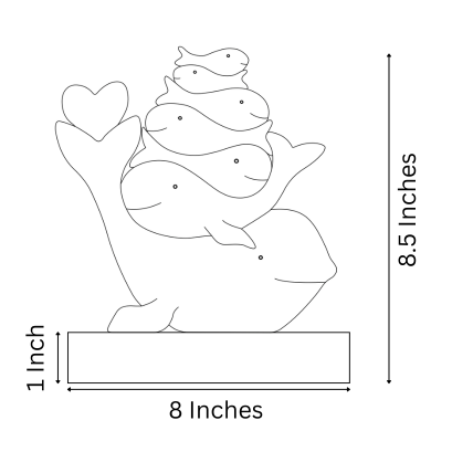 Wooden Whale Family Puzzle