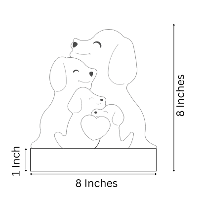 Wooden Dog Family Puzzle