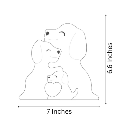 Wooden Dog Family Puzzle
