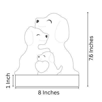 Wooden Dog Family Puzzle
