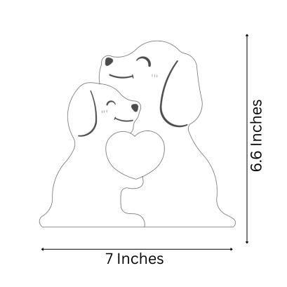 Wooden Dog Family Puzzle