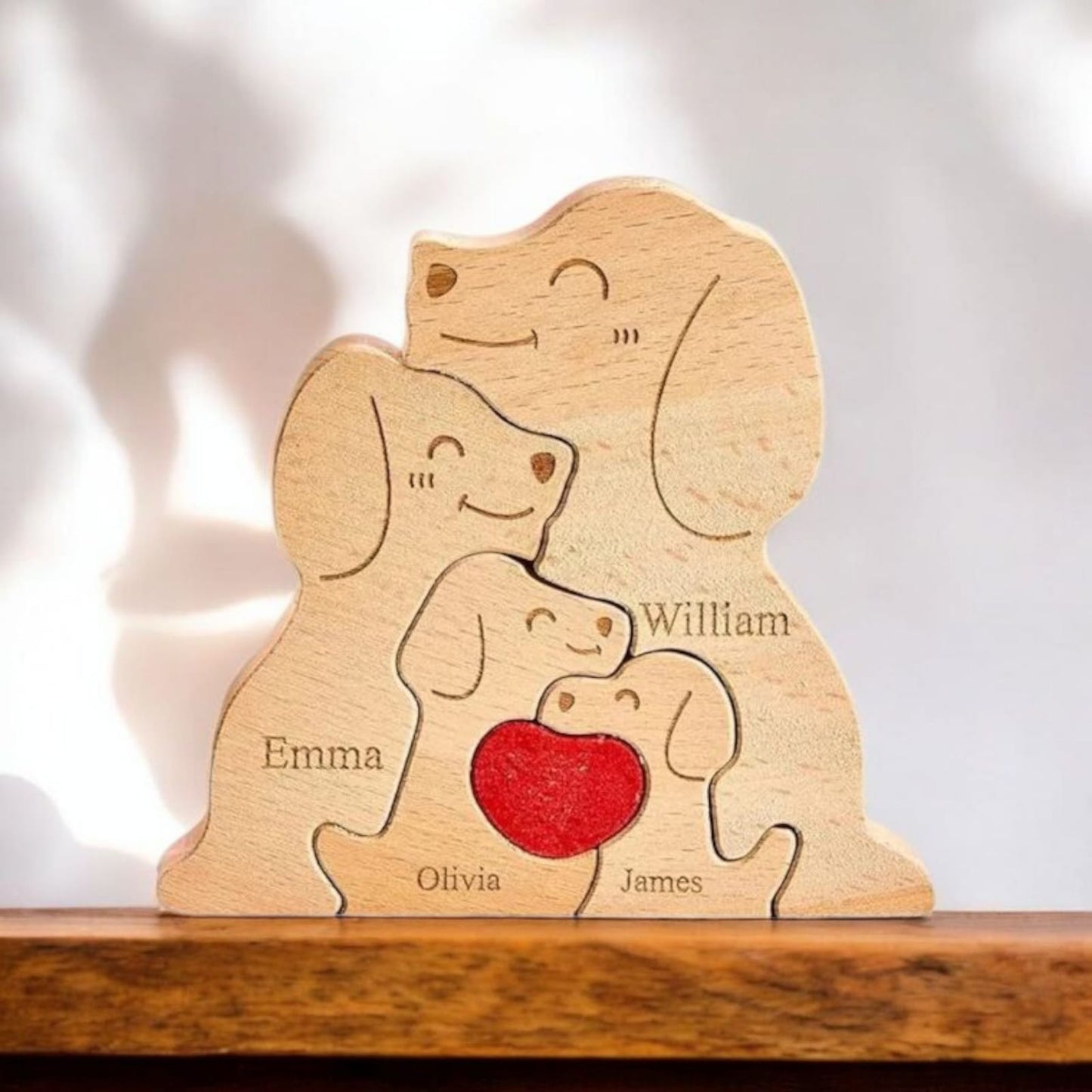 Wooden Dog Family Puzzle
