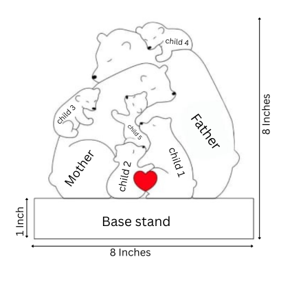 Wooden Bear Family Puzzle