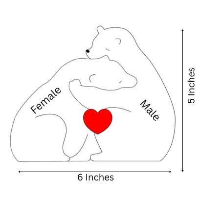 Wooden Bear Family Puzzle
