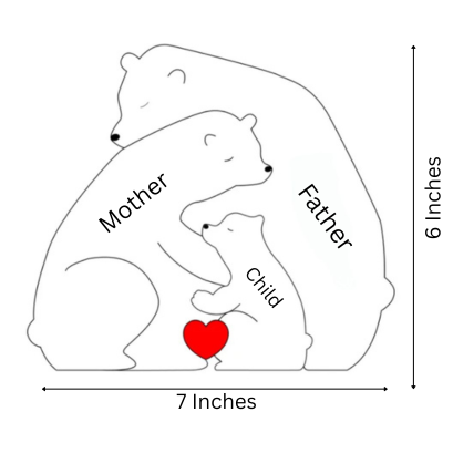 Wooden Bear Family Puzzle