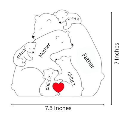 Wooden Bear Family Puzzle