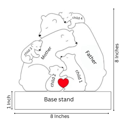 Wooden Bear Family Puzzle